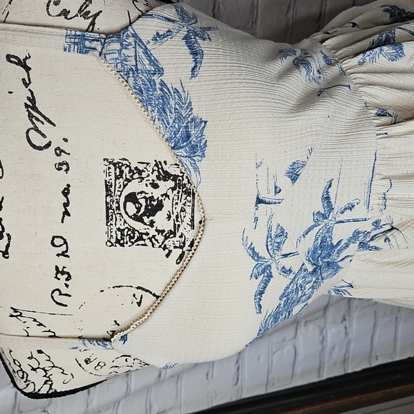 Torrid Smocked Criss-Cross Babydoll Top Tropical/Palm Tree Print Size Med. (00) - Picture 4 of 10